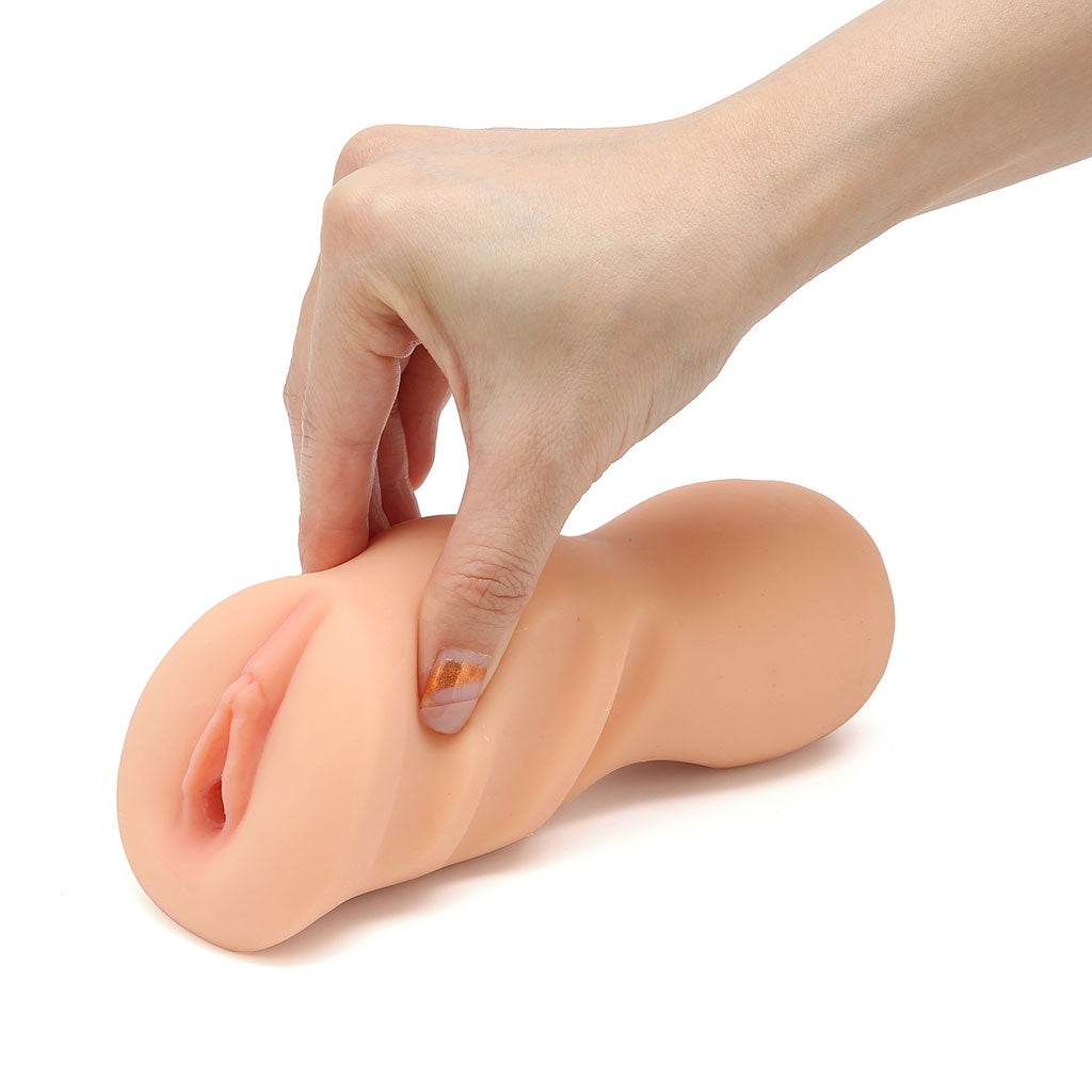 260g Realistic Visible Inner Lips Handheld Masturbator - LJ12